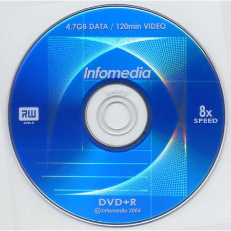 CD-R, DVDR, blank DVD, DVD media, storage media, storage,Infomedia DVD+R 8X
