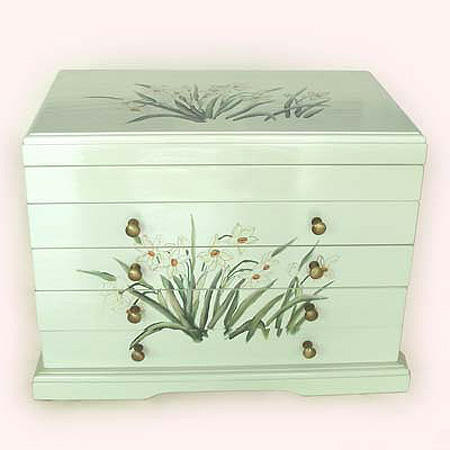 Hand-painted Narcissus Jewelry Boxes (Peints à la main Narcisse coffrets à bijoux)