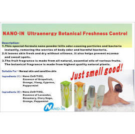 Botanical Freshness Control, Bacteria killer, Odors remover, Clean & Fresh, stic
