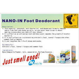 Foot Deodorant, anti-bacterial, antiperspirant, desiccant, athlete`s foot stoppe (Foot Deodorant, антибактериальные, потом, осушителем, нога stoppe спортсмена)