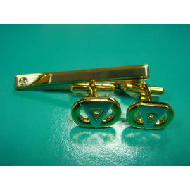 Cufflinks and tie bar