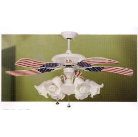 56``ceiling fan with 6 lights. (56``ceiling ventilateur avec 6 lumières.)