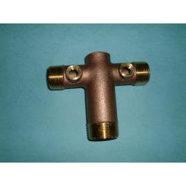 BRASS or BRONZE SHORT TANK TEE 1HOLE