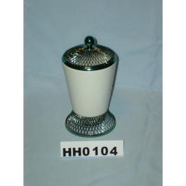 Ceramic cotton holder w/network top & base (Keramik Watteträger w / network top & base)