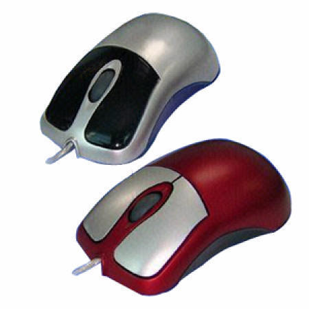Three-Tone Mini 3D Optical Mouse with Easy-to-Scroll/Zoom Wheel