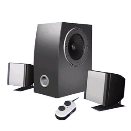 Magnetically-Shielded Wooden 2.1 Power Subwoofer System