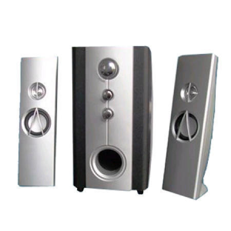 Magnetically-Shielded 2.1 Subwoofer Speaker System with Only 1% of Total Harmoni