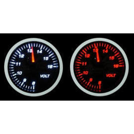 TOSER 52MM WHITE VOLTAGE RACING GAUGE (TOSER 52MM WHITE VOLTAGE RACING GAUGE)