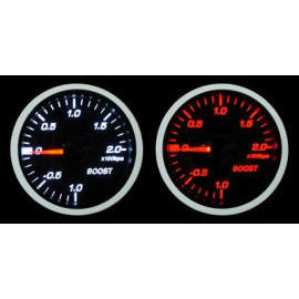 TOSER 52MM WHITE TURBO/BOOST RACING GAUGE