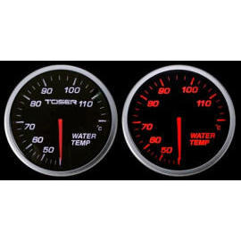 TOSER 60MM WHITE/RED WATER TEMPERATURE RACING GAUGE