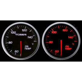 TOSER 60MM WHITE/RED OIL TEMPREATURE RACING GAUGE