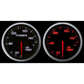 TOSER 60MM WHITE/RED OIL TEMPREATURE RACING GAUGE (TOSER 60MM белый / красный НЕФТЬ Tempreature RACING GAUGE)