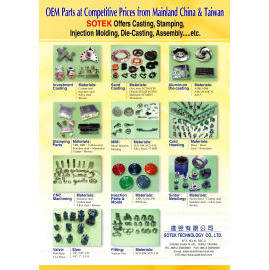 Casting, Stamping, MIM, Sinter, CNC, Cold Forging, Plastic Injection (Литье, чеканка, MIM, агломерат, CNC, холодная ковка, Plastic Injection)