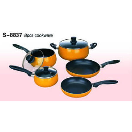COOKWARE, ALUMINUM 8PCS COOKWARE SET (Batterie de cuisine, ALUMINIUM 8Pcs Batterie de cuisine)