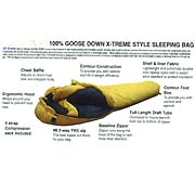 100% Goose Down X-treme Style Sleeping Bag (100% Goose Down X-treme Style Sac de couchage)