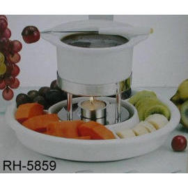 CERAMIC CHOCOLATE FONDUE SET (CERAMIC Schokolade Fondue-Set)