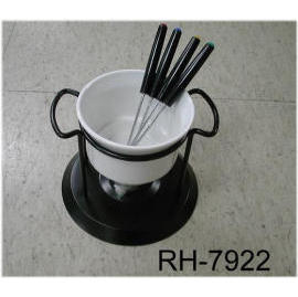 CERAMIC CHOCOLATE FONDUE SET (CERAMIC Schokolade Fondue-Set)