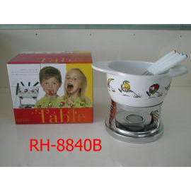 CERAMIC CHOCOLATE FONDUE SET (CERAMIC Schokolade Fondue-Set)
