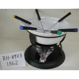 CERAMIC CHEESE FONDUE SET (CERAMIQUE Ensemble à fondue)