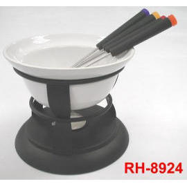 CERAMIC CHOCOLATE FONDUE SET (CERAMIC Schokolade Fondue-Set)