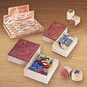 Series of Wooden Stamps in Diverse Designs, Sizes and Shapes (Reihe von Holz-Stempel in Diverse Modelle, Größen und Formen)