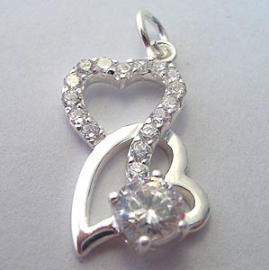 Silver Pendant with Colored Stones, Jewelry,Crystal fashion Gift, Fashionable De (Pendentif en argent avec des pierres de couleurs, bijoux, Crystal mode de cadeau)