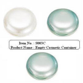 pearl color and walnut cosmetic container (perle de couleur et le contenant de noix cosmétiques)