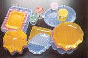 Acrylic pattern serving tray