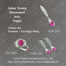 Classic Set - Pendant + Earrings+Ring