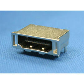 HDMI Receptacle A Type Connector, SMT, with Lock (Сосуд HDMI коннектор, SMT, с замком)