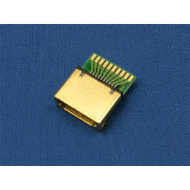 HDMI Receptacle A Type Connector, with PCB, No Lock (HDMI Receptacle Un type de connecteur, des PCB, Pas de Lock)