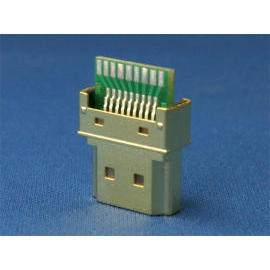 HDMI Male Connector with Small PCB (Штыревой разъем HDMI с малым PCB)