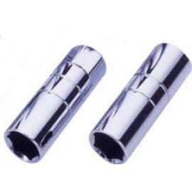 Spark-plug socket (two-groove type, chrome-plated)