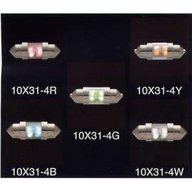 FESTOON S8.5 BASE 10X34- 4 LED LAMP (FESTOON S8.5 BASE 10X34- 4 LED LAMP)