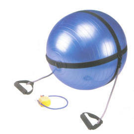 BODY BALL mit Gurt und Fußpumpe Gymnastikball (BODY BALL mit Gurt und Fußpumpe Gymnastikball)