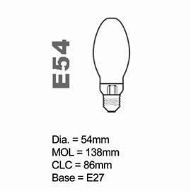 HPS Lamp E type 70W Coated