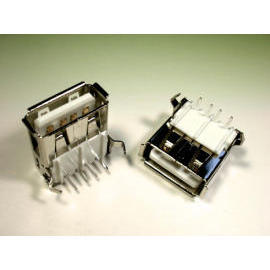 USB A TYPE 90D WHITE/BLACK 4P (USB TYPE 90D BLANC / NOIR 4P)