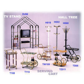 TROLLY,TV STAND,COAT HANGER (TROLLY, TV STAND, Cintre)