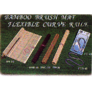 Bamboo Brush Mat & Flexible Curve Rule (Bamboo Brush Mat & Flexible Curve règle)