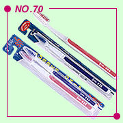 NO.70 Just-ESS Rubber Grip Adult Toothbrush (  70 просто-ESS Мягкая рукоятка взрослого зубная щетка)