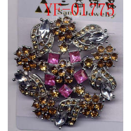 BROOCH WITH ACRYLIC STONES (Brosche mit ACRYL STEINE)