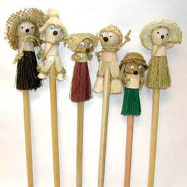 Stylish Promotion Pencil with fiber doll design (Stylish Promotion Pencil with fiber doll design)