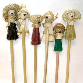 Stylish Promotion Pencil with fiber doll design