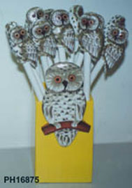 Promotion pencil with wooden animal decoration (Promotion de crayon avec une décoration animaux en bois)