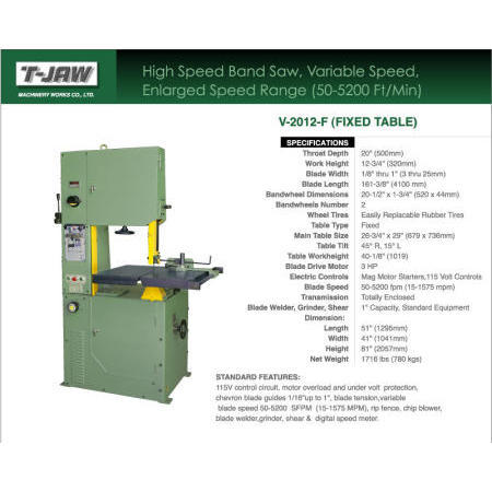 Vertical Bandsaw