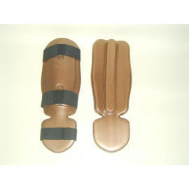 Dipped foam two layers shin and instep guard in metallic copper color