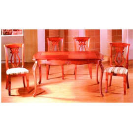Wood dining chair and table (Wood dining chair and table)