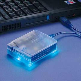 Luminous 5-Port 10/100 Fast Ethernet N-Way Switch with USB Powered Capability (Световая 5-портовый 10/100 Fast Ethernet N-позиционный переключатель с USB Powered Возможности)