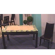 MARBLE DINING TABLE WITH CHAIR (MARBLE DINING TABLE WITH CHAIR)