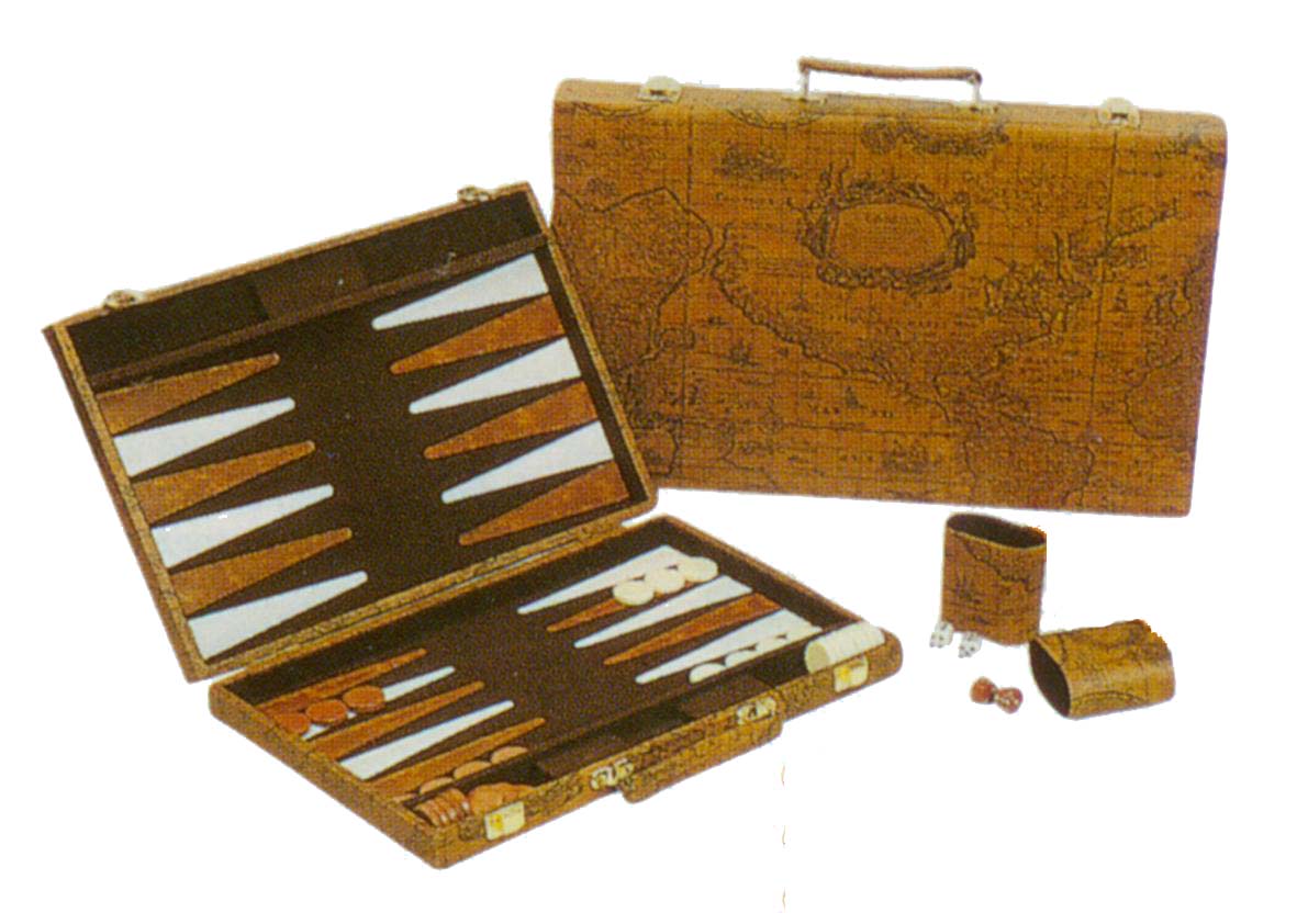 deluxe leather backgammon set